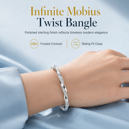 🌀 50 % KORTING ! 🌟 Eindeloze, in een Möbius-vorm gedraaide armband – soepel verstelbare sluiting & dubbel gestructureerde premiumglans 💫