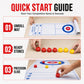 Mini-curlingspel voor op tafel met oprolbare mat en plastic curlingstenen – interactief bordspel voor binnen voor kinderen en volwassenen