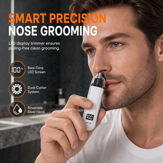 💥Oplaadbare neushaartrimmer met afwasbare scheerkop – Elektrische groomingtrimmer voor dames en heren