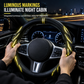⏰Four Seasons Universal lichtgevende nappalederen stuurhoes – antislip, ademend en slijtvast beschermhoes voor ronde en D-vormige sturen