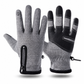 Winterhandschoenen voor buitensporten, waterdicht, winddicht en warm gevoerd, met ritssluiting, geschikt voor fietsen, wandelen en skiën