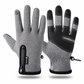 Winterhandschoenen voor buitensporten, waterdicht, winddicht en warm gevoerd, met ritssluiting, geschikt voor fietsen, wandelen en skiën