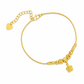 📢📢 50% KORTING✨Dubbellaagse gouden hartvormige bedel-enkelband voor dames met kleine kraaltjes – voetjuwelen als cadeau