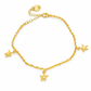 📢📢 50% KORTING✨Dubbellaagse gouden hartvormige bedel-enkelband voor dames met kleine kraaltjes – voetjuwelen als cadeau