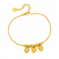 📢📢 50% KORTING✨Dubbellaagse gouden hartvormige bedel-enkelband voor dames met kleine kraaltjes – voetjuwelen als cadeau