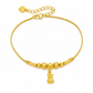 📢📢 50% KORTING✨Dubbellaagse gouden hartvormige bedel-enkelband voor dames met kleine kraaltjes – voetjuwelen als cadeau