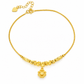 📢📢 50% KORTING✨Dubbellaagse gouden hartvormige bedel-enkelband voor dames met kleine kraaltjes – voetjuwelen als cadeau