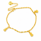 📢📢 50% KORTING✨Dubbellaagse gouden hartvormige bedel-enkelband voor dames met kleine kraaltjes – voetjuwelen als cadeau