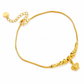 📢📢 50% KORTING✨Dubbellaagse gouden hartvormige bedel-enkelband voor dames met kleine kraaltjes – voetjuwelen als cadeau