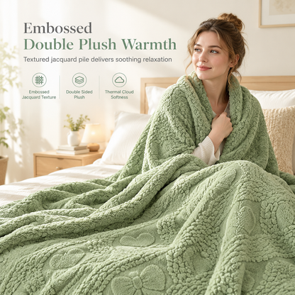 📢📢 50% KORTING❄️Zachte, pluche jacquarddeken – Dubbelzijdige, behaaglijke warmte voor de bank, het bed en de sofa