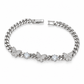 🦋 50% KORTING! ✨ Armband met vlinder-motief en Cubaanse schakels, bezet met zirkonia in pavé-stijl – AAA+ micro-pavé-steentjes op gepolijste Cubaanse schakels, meerlaagse platina-zilveren galvanisatie, dubbele veiligheidssluiting en hypoallergeen – 7,5" 💎