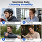 Draadloze Bluetooth-oordopjes met open oorclip voor sport