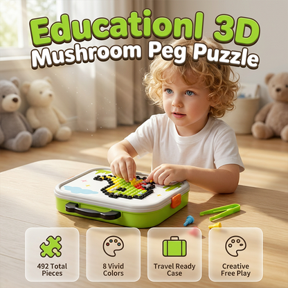 Creatieve 3D-puzzel met paddestoelvormige pinnen