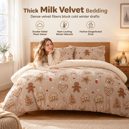 📢📢50% KORTING !! ⏰Bedrukte, dikke, warme 3-delige beddengoedset voor de herfst en winter