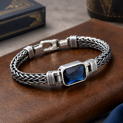 📢📢50% KORTING !! ⏰ Handgemaakte vintage sieraden van gevlochten sterlingzilver in meanderpatroon – Opvallende hiphopstijl voor mannen en vrouwen ✨