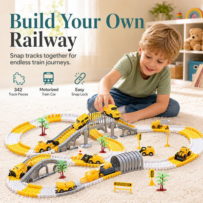 ⏳🔥TIJDELIJKE AANBIEDING: 50% KORTING! ⏰DIY-speelset met elektrische raceauto’s en bouwvoertuigen – Bouw je eigen racebanen voor kinderen🏡🚂