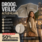☂️ 50% korting! Reflecterende veiligheidsparaplu – met ringgesp, stevig & windbestendig. Veilig & zichtbaar in regen en donker! 🌙✨