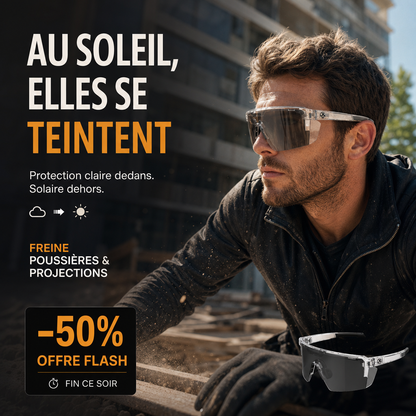 🔥🎁 -50%! 🕶️ Stijlvolle Dag & Nacht Beschermbril – Fotochromische & Gepolariseerde UV400 Glazen – Vintage Y2K Aviator Stijl voor Rijden en Sport 🏍️